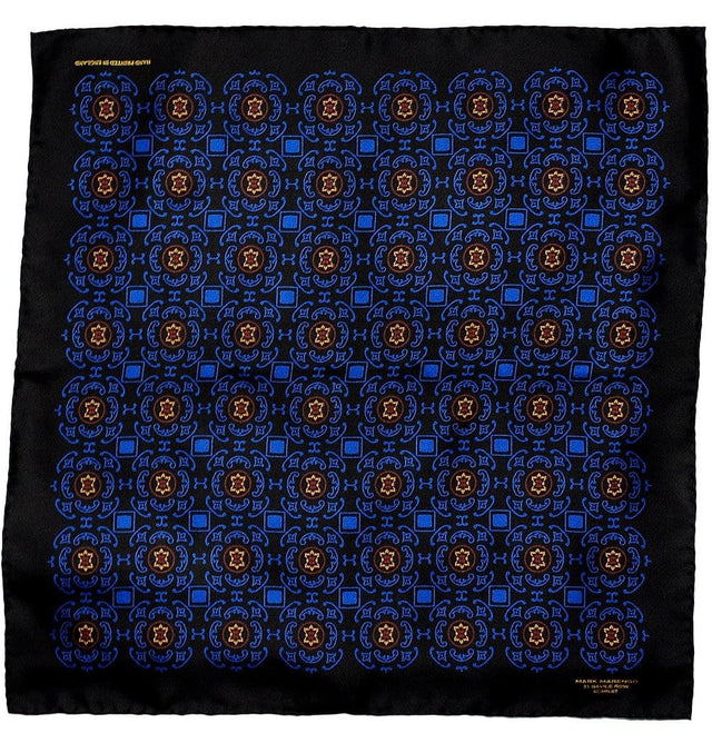 Black Pocket Square - Byzantine - Mark marengo