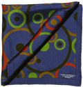 Blue Pocket Square - Concentric Circles - Mark marengo