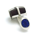 Cats Eye Purple Cufflinks - Mark marengo