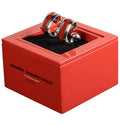 Silver Red Wraparound Cufflinks - Mark marengo