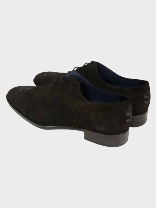 Mark Stephen Dark Brown Suede "Money" Shoes