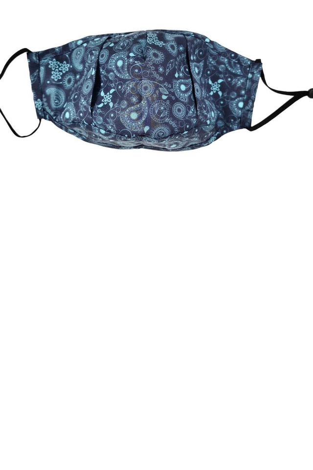 Blue Paisley Face Mask Premium Line