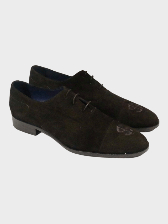 Mark Stephen Dark Brown Suede "Money" Shoes