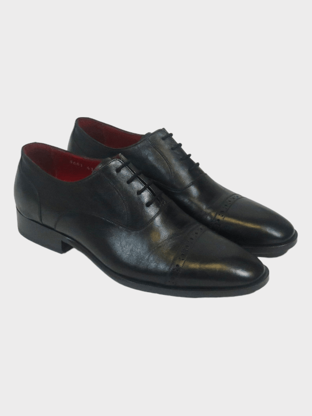 Black Leather Oxford Shoe