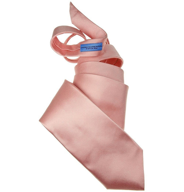 Pale Pink Satin Tie - Mark marengo