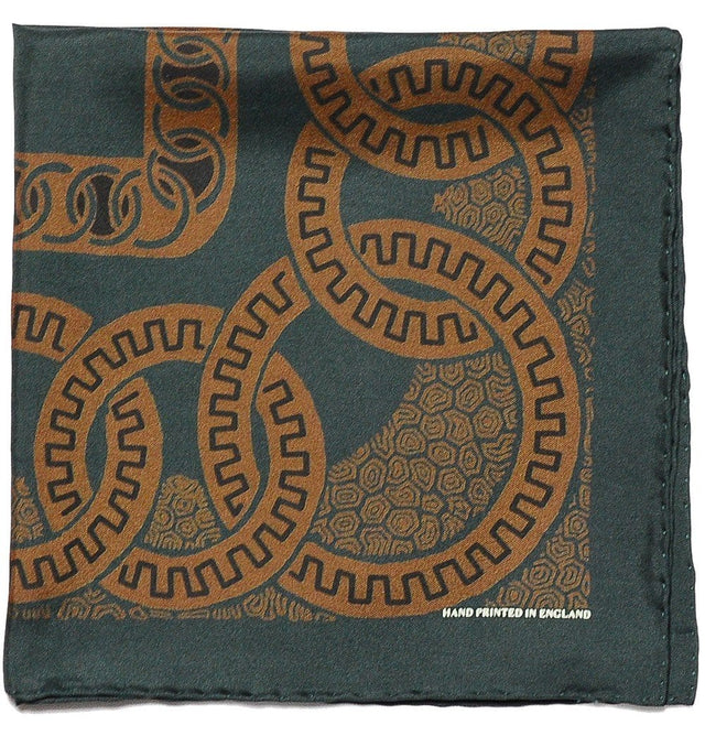 Green Pocket Square - Romanesque - Mark marengo