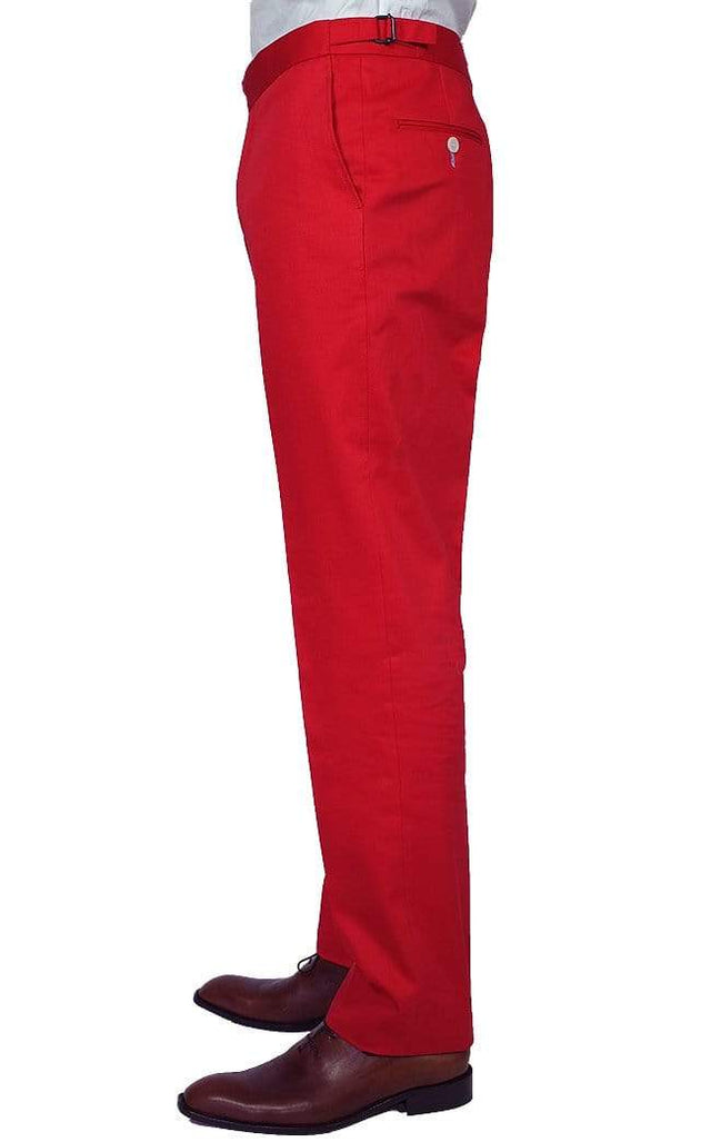 Red Gabardine Trousers