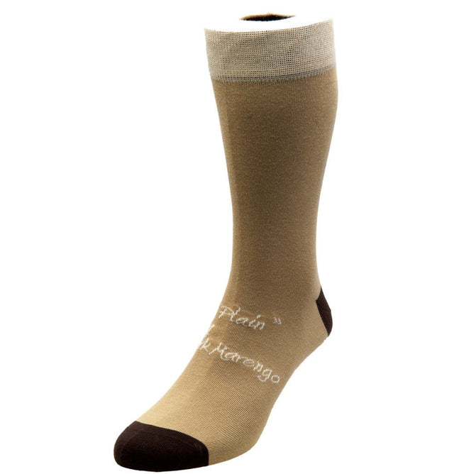 Beige Signature Cotton Socks-Mark Marengo Savile Row